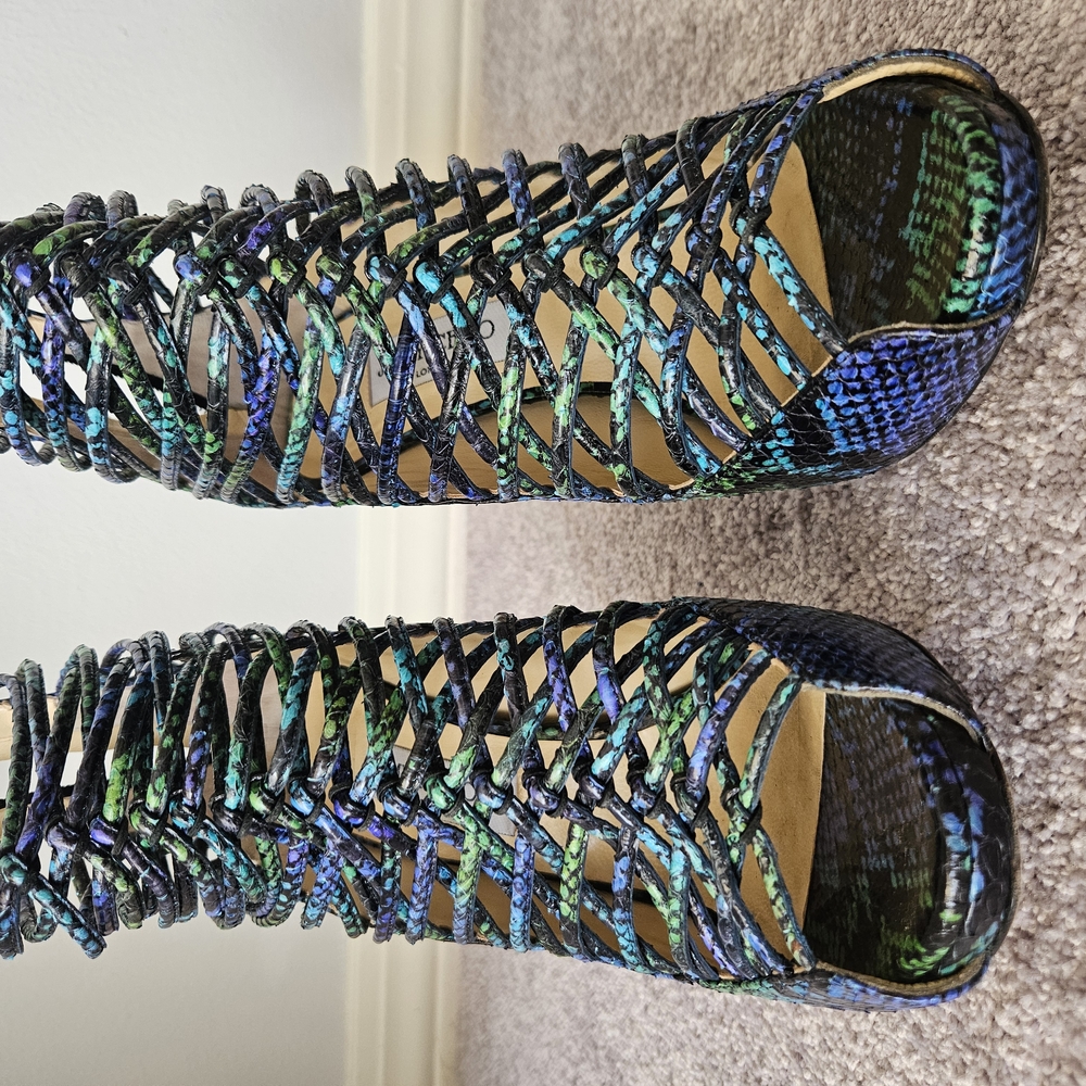 Jimmy Choo Stylish Multicolor Strappy Women's Heels 42